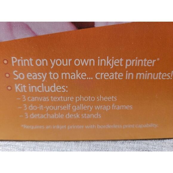 Canvas Photo Wraps DIY KitGallery Wrapped Inkjet Wall Art At Home 9.5"x 7" x2 - Picture 6 of 12